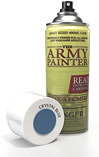 The Army Painter | Kleurenprimer | Crystal Blue | 400 ml | Acryllische Spuitverf voor Tafelblad Roleplaying, Boardgames en Wargames Miniatuur Modelling