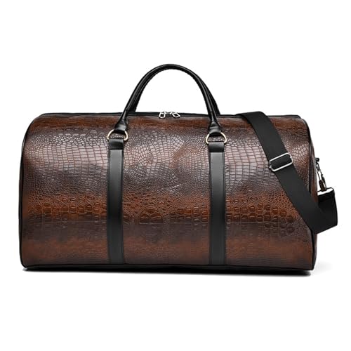 European Crocodile Embossed Duffle Bag for Men
