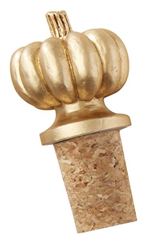 Kate Aspen Pumpkin Bottle Stopper, Gold #TOP19