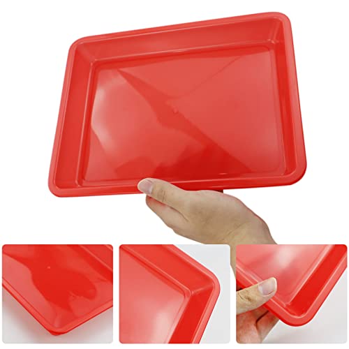 SZCXDKJ Mehrfarbige Tabletts – Activity Tray Crafts Organizer Tablett Serviertablett für Schule, Zuhause, Kunst und Handwerk, DIY-Projekte, Malerei, Perlen, Organisationsbedarf, 5 Farben