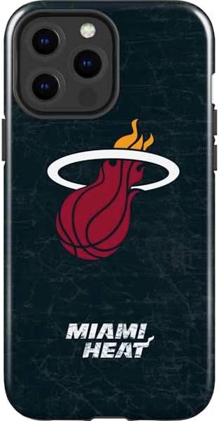 Skinit Impact Phone Case Compatible with iPhone 14 Pro Max - Officially Licensed NBA Miami Heat Hardwood Classics Design