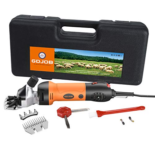 Sheep Shears Electric 550W - Upgraded Professional Sheep Clippers 6 Speed Heavy Duty Livestock Haircut for Grooming Sheep Goats Horses Large Dog Thick Coats Animals (2 Blades) - Thumbnail 7