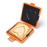 Maker a Microonde Toastie, Produttore di Formaggi Grigliati con Motivi Cardiaci, Lavastoviglie, Produttore di, Produttore di Panini per Cucinare la Colazione (ORANGE)