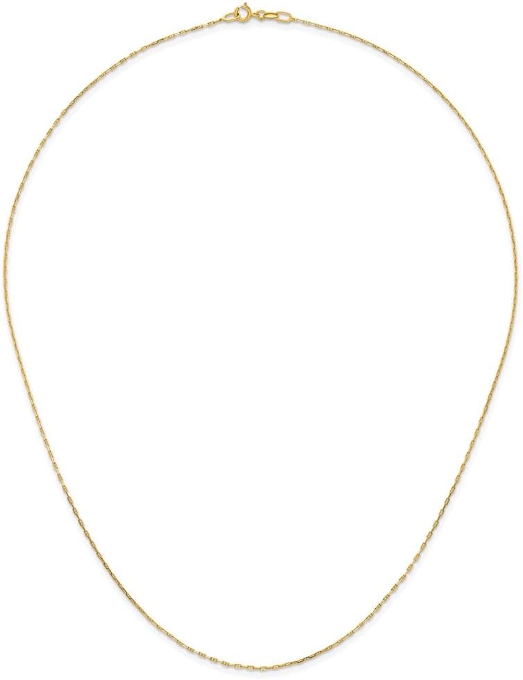 IceCarats 14K Solid Yellow Gold 1mm Dainty Singapore Chain Necklace Polished