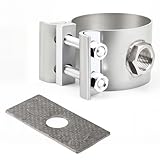 Car Oxygen Sensor Adapter Fit for 2-1/4'-2-1/2' Oxygen Sensor Pipe for Automotive Oxygen Sensors, No Weld Design Clamp On o2 Sensor Bung, Clamp-On Wideband Air/Fuel Ratio Gauge o2 Sensor Adapter Kit