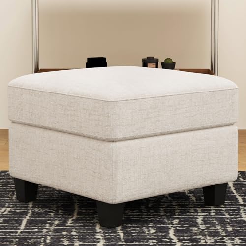 Belffin Modular Sectional Sofa Armless Seat Module for Chenille Modular Couch, Armless Single Sofa, Beige