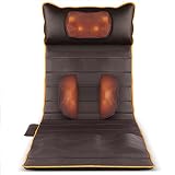 Verwarmingspads Massagemat Pad met warmte -9 intensiteitsniveaus en 9 massagemodi, volledige lichaamsmassagematras Verwarmingskussen Rugmassage voor lumbale rug