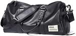 Gym Sac àuffle imperméable en cuir Grand Sacs de sport Voyage Sacs à jeun avec chaussures Compartiment Sac humide Weekender Overnight Bag Hommes Femmes