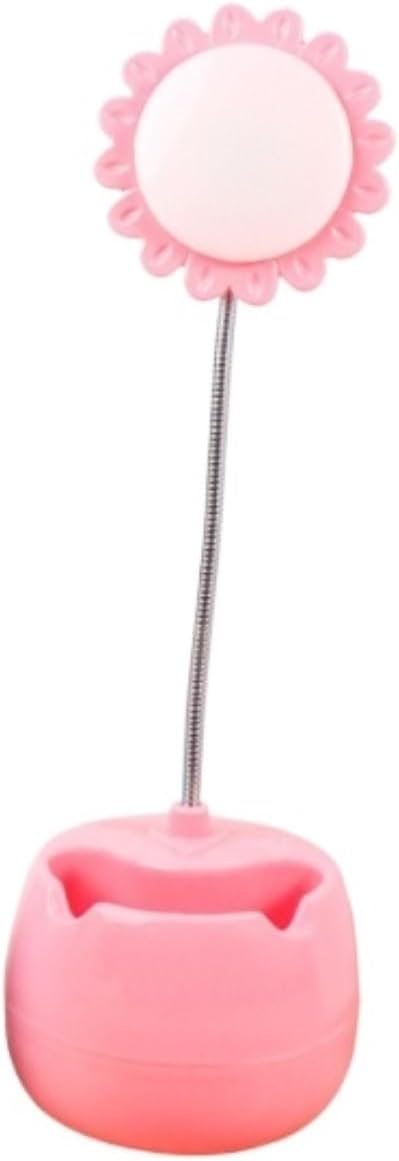 Eye Protection Desk Lamp Sunflower USB Charging Eye Protection Bendable Desk Lamp(Pink)