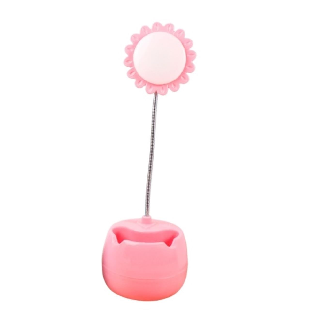 Lampara Escritorio para Oficina Lámpara De Escritorio con Girasol, Carga USB, Protección For Los Ojos, Flexible Moderno Flexo Escritorio(Pink)