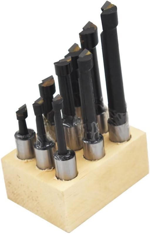 1/2" Boring Bar Set Pro Quality Carbide Tipped Bars 1/2" Shank Lathe Tool 9 PcsOEM Genuine Replacement