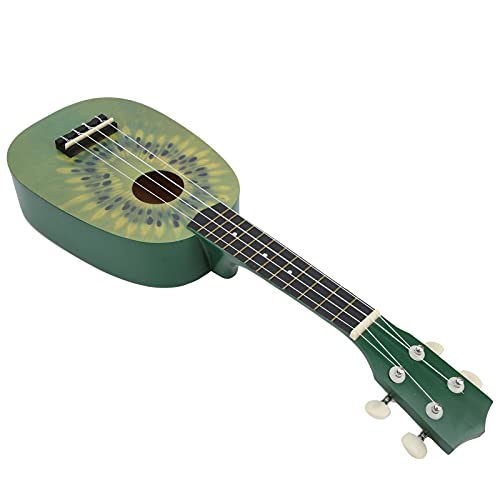 Chrees Basswood Ukulele, 21in Lightweight Musical Instrument (Kiwi Fruit)