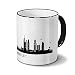 Frankfurt Am Main Skyline-Tasse – 200 Ml, Steingut, Spülmaschinenfest, Schwarz-weiß Design