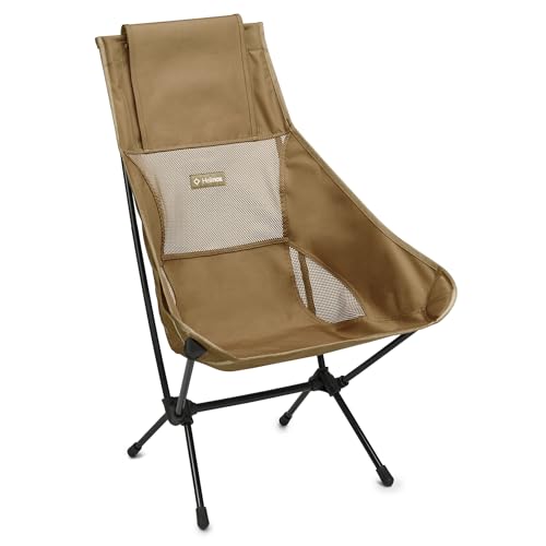 Helinox Chair Two - Silla de camping ultraligera, respaldo alto, plegable, color marrón coyote