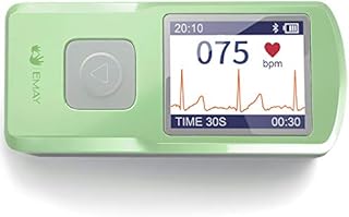 EMAY Wireless EKG Monitoring Device | Portable EKG Monitor to Record Rhythm & Heart Rate Anytime Anywhere for Personal Use| Works with Smartphones & PC