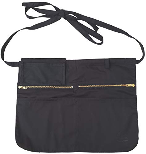 CLAIRE-FONCET Schürze für Kellnermappe, mit klappbarer Tasche, 5-teilig, herausziehbar, Taschen mit Reißverschluss Gr. One Size, Schürze mit 2 Taschen und Reißverschluss, ohne Münzen, 5-teilig.