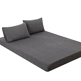 ボックスシーツ ファミリー 240x200x30cm マットレスカバー オーガニックコットン洗いざらしの綿100% マチ部分約30cm ベッドシーツ ベットカバー 洋式・和式兼用 防ダニ チャコールグレー