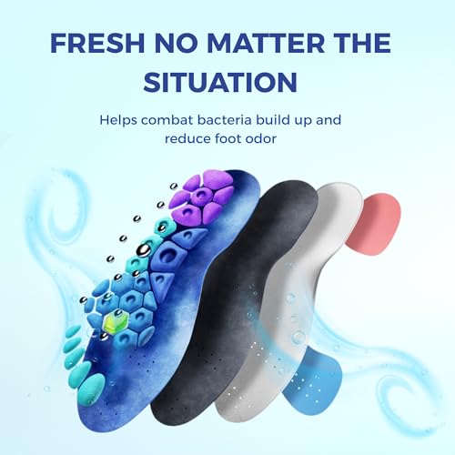 Akusoli Insoles For Women, All Day Comfort Cushioned Shoe Insoles, Work & Boot Inserts, Shock Absorption, Arch Support And Massage Uk3-7(10.6In) - 3
