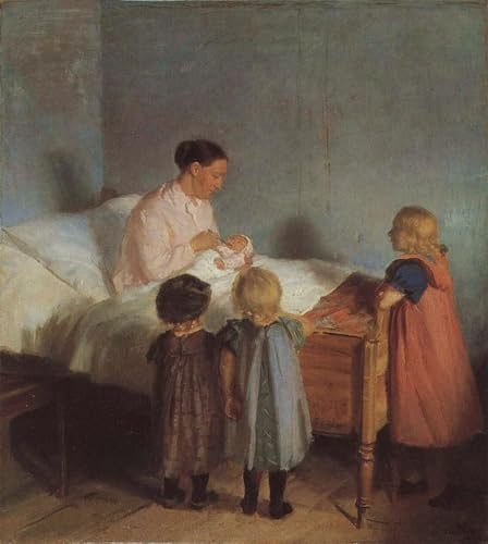 Cuadro de lienzo de Anna Ancher 60x90cm, arte de pared para salón y despacho