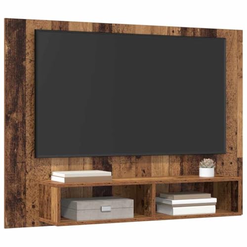 KNERPWD Meuble TV Mural 120 x 23,5 x 90 cm Bois d'Ingénierie avec Étagères – vue 3