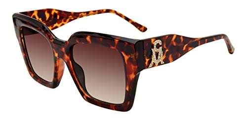 Steve Madden Women's Female Sunglasses Style Davina Square, Brown/Brown Gradient, 53Mm, 20Mm #TOP27