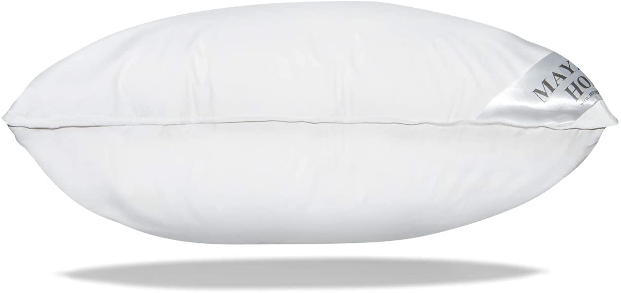 Mayaadi-Home HS89 poduszka premium – 80 x 80 cm – wysokiej jakości poduszka puchowa – 100% bawełna – miękki puch gęsi, pierze – optymalny komfort spania – torba jako akcesoria – 3000 g