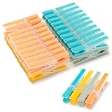 VINATO Set da 40 Mollette per Bucato, con Testa in Silicone Morbido e Impugnatura Antiscivolo, Mollette Multiuso per Biancheria, Alimenti, Ufficio e Casa