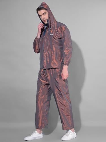Image of Dollar Rainguard Men's PVC Full Sleeve Solid Reversible Sporty Raincoat Set With Adjustable Hood and Pocket