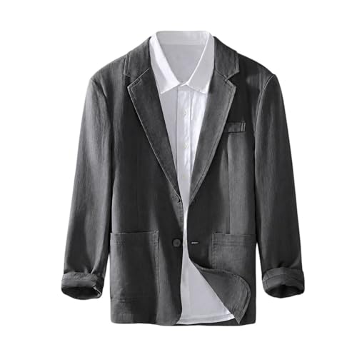 Blazer en coton et lin homme coupe ample veste legere