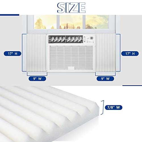Wintcomfort Window Air Conditioner Side Panel Insulated Foam Kit, All Season Protection Side Panels for Window AC, 17\" x 9\" x 7/8\", White - Thumbnail 2