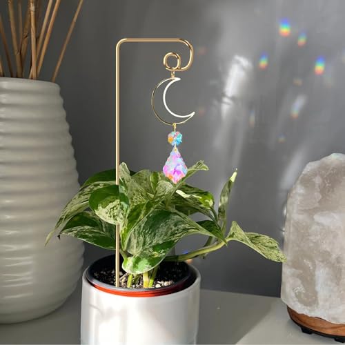 image for WellSign Small Trellis for Potted Plants Indoor with Colorful Crystal 