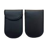  Anti RFID Autoschlüssel Funkschlüssel Abschirmung Bag, Anti-Diebstahl Bürste, Zum Speichern von Autoschlüsseln und Kreditkarten-WildAuto (Schwarz 2stk)