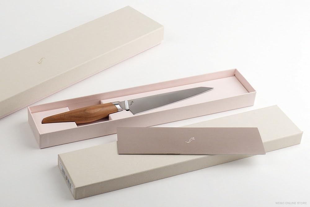 Hocho Knife, Japanese Petty Knife, Stainless Steel, Blade Length 4.9" (125mm), Cherry Tree Handle, Rust Resistant, Giftbox, Made in Seki Japan, 84K-3