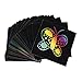 Colorations Scratch Art Design Boards Multipack Set of 100 Arts and Crafts Material (6" x 6")