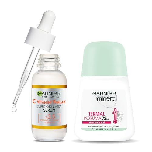 Mineral Termal Koruma Roll-On Deodorant & C Vitamini Parlak Süper Aydınlatıcı Serum 30 Ml Set