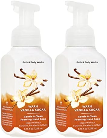 Bath and Body Works Gentle Foaming Hand Soap, Warm Vanilla Sugar 8.75 Ounce (2-Pack)