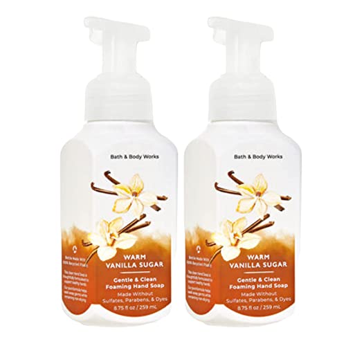 Bath And Body Works Gentle Foaming Hand Soap, Warm Vanilla Sugar 8.75 Ounce (2-Pack) #TOP3