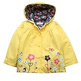 Regenbekleidung mit Kapuze: Die wasserdichte Jacke für Kleinkinder ist nicht nur ein bequemer und winddichter Mantel, sondern auch eine Regenjacke für Kinder an regnerischen Tagen, auch als normale Kleidung, die Ihre kleine Prinzessin aufheitert.