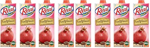 Image of DABUR Real Masala Pomegranate Fruit Juice-1L (Pack of 8)| No Added Preservatives, No Artificial Colours & Flavours|Chatpata Masala|Fruit Nutrition|Tasty, Refreshing & Energizing Fruit Drink