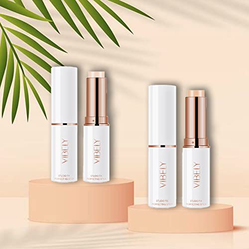 2Pcs Beige Natural Warm Cream Concealer Contour Makeup Sticks. Solid Moisturizing Concealer Make Up Pen For Dark Circles.primer Face Stick For Corrector Redness Blur Stick For Under Eye Concealer (2#5#) #TOP5