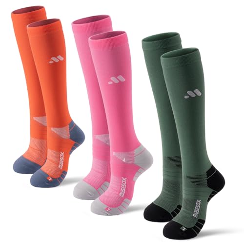 musesox Compression Socks for Women and Men,Knee High 15-20mmHg Graduated