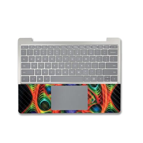 Image of MightySkins Carbon Fiber Skin Compatible with Microsoft Surface Laptop Go 3 (2023) Full Wrap Kit - Fabric Fractal | Protective Durable Textured Carbon Fiber Finish | Made in The USA