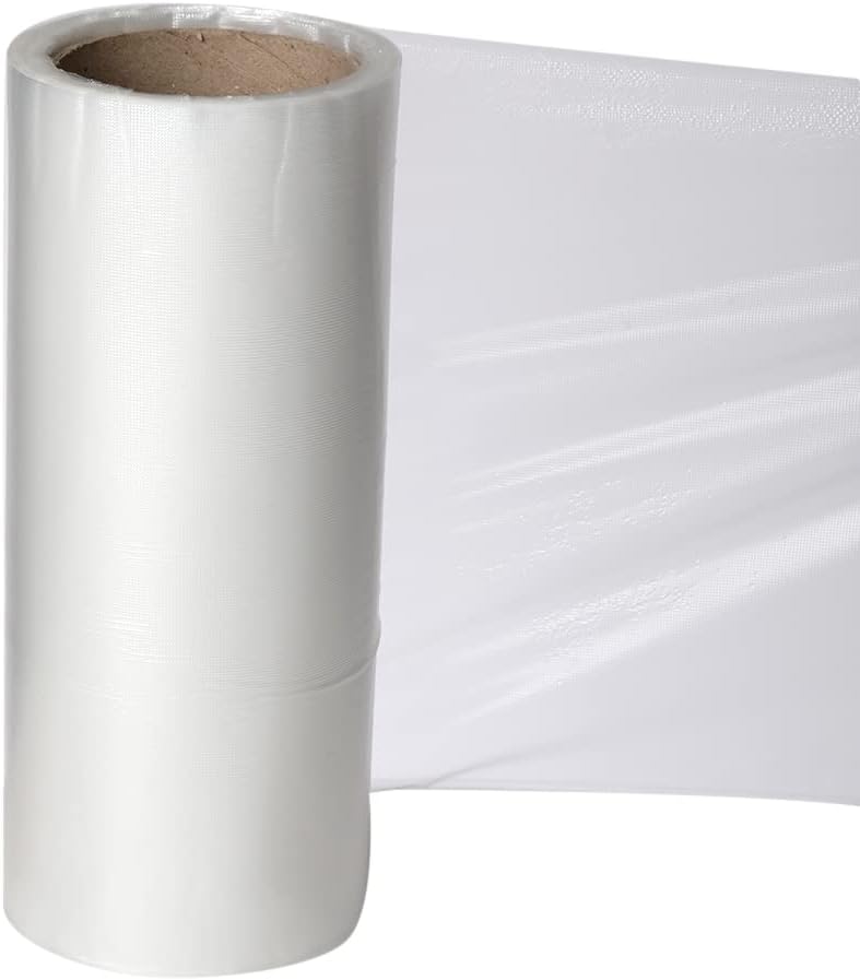Zipcase 9 Inches × 50 Yard Roll Water Soluble Embroidery Stabilizer - Medium Weight & Thickness Wash Away Easily Best Choice for Topping Stabilizer - Clear Film Edition