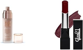 Glam 21 Velvet Touch Oil Control Silk Foundation|Waterproof, High Coverage|SPF 35 Long Lasting|Natural-50gm & Ultra Velvet... Price In India