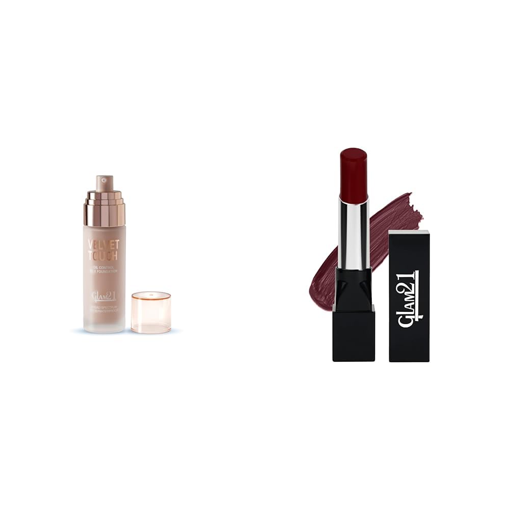 Glam 21 Velvet Touch Oil Control Silk Foundation|Waterproof, High Coverage|SPF 35 Long Lasting|Natural-50gm & Ultra Velvet... - Review, Price and Buying Guide