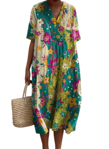 Green Floral Print Maxi Dress