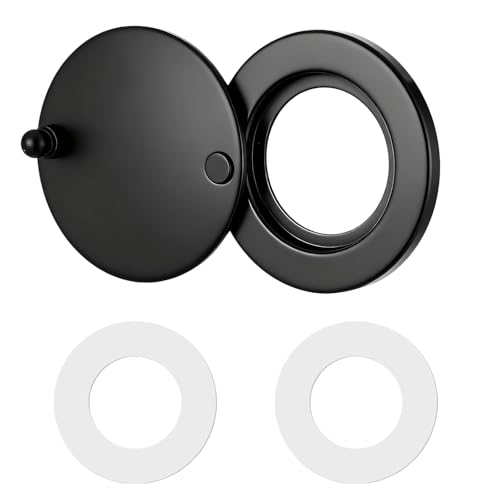 0.63Inch Peephole Cover for Door, Matt Black Door Viewer Peep Hole Protector, Home Security Privacy Protection Cover with Self-Adhesive Installation Tools for Home Family Office