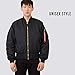 Alpha Industries MA-1 Blood Chit Bomber Flight Jacket - Fighter Pilot Flight Jacket - Black, XL