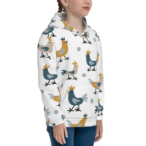 Farm Roosters Kids Pullover Hoodies Boys Sweatshirts Girls Athletic Clothes with Pocket3