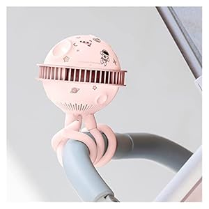 Fan Wandelwagen Fan 1200mAh USB Oplaadbaar zonder vaan for kinderen Veiligheidsfan Diy Sticker Planet-fans for…